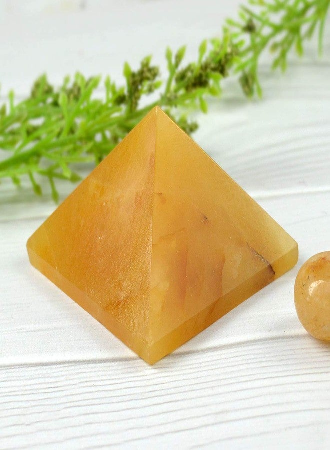 Crystu Natural Citrine Pyramid for Reiki Healing and Crystal Healing Stone Pyramid Size 30-35 mm (Color : Yellow) Pack of 1 pc - Image 3